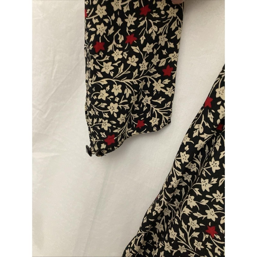 VTG Maggy London by Jeannene Booher Silk Front Button Floral Dress - Sz 10 - Picture 3 of 15